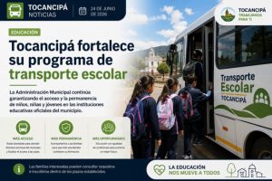 Tocancipá fortalece su programa de transporte escolar